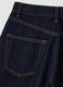 Bermuda denim blu in misto cotone e lyocell wide leg_5