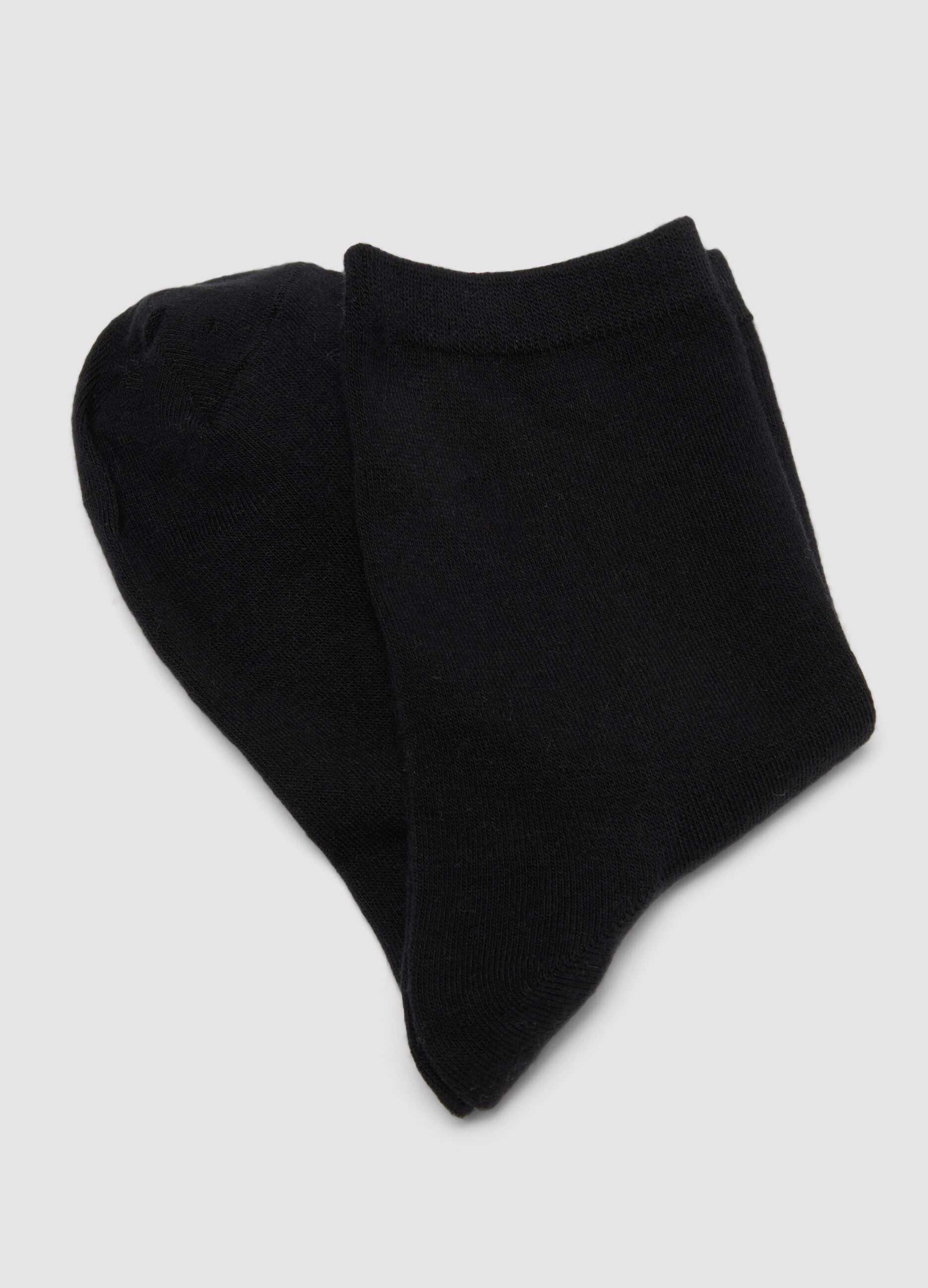 Pack of five black organic cotton socks