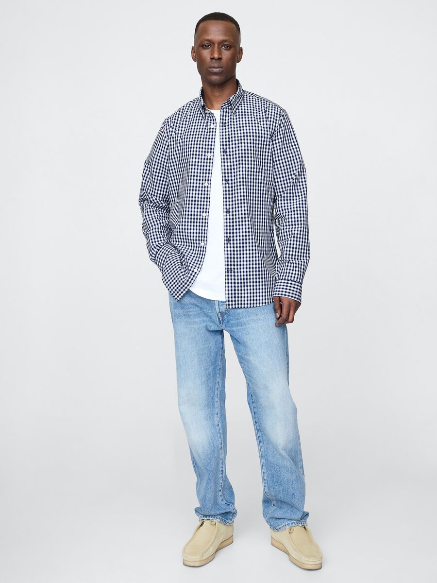 Navy Blue Check Shirt_2
