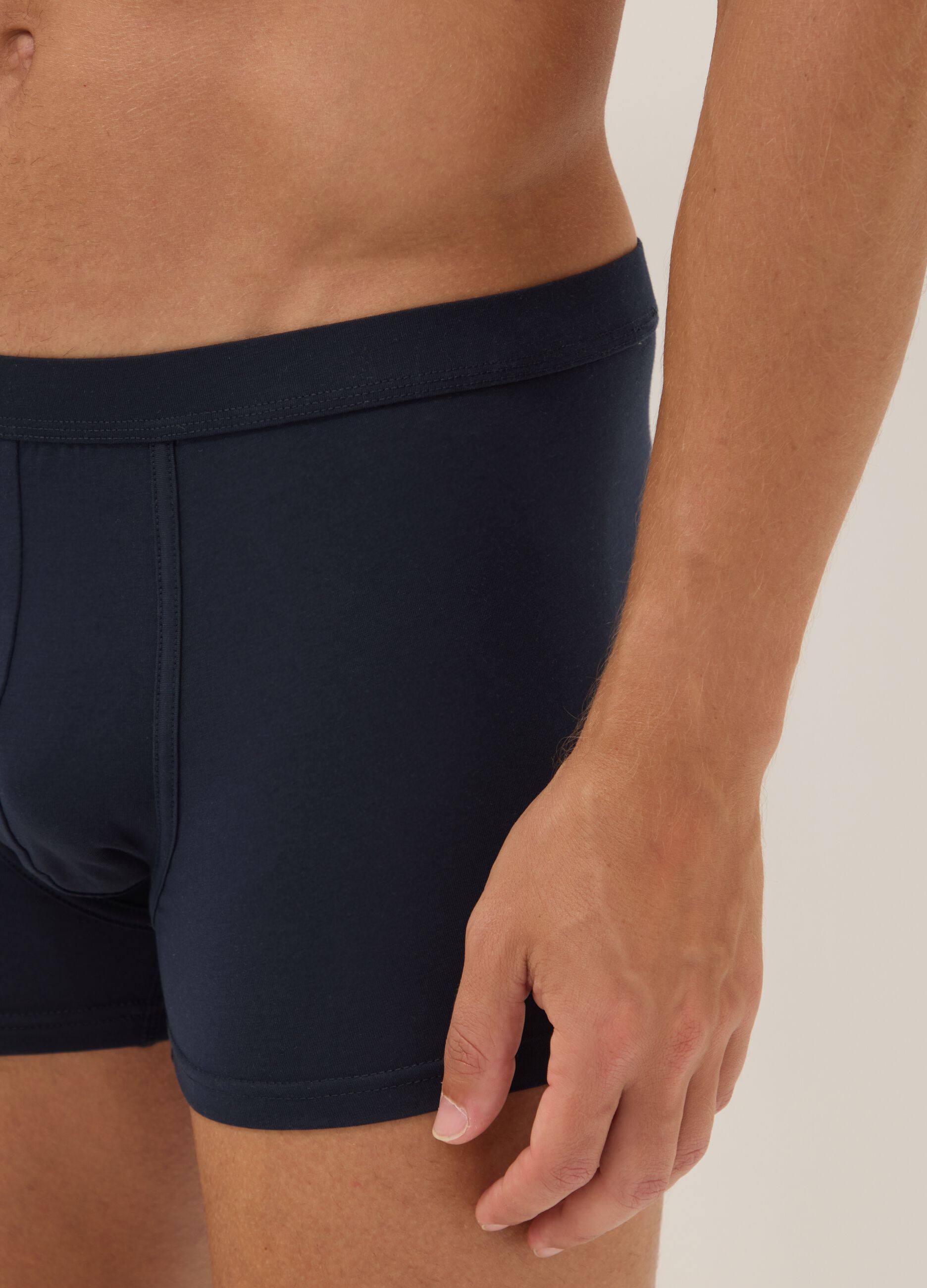 2-pack of blue stretch Supima cotton boxers