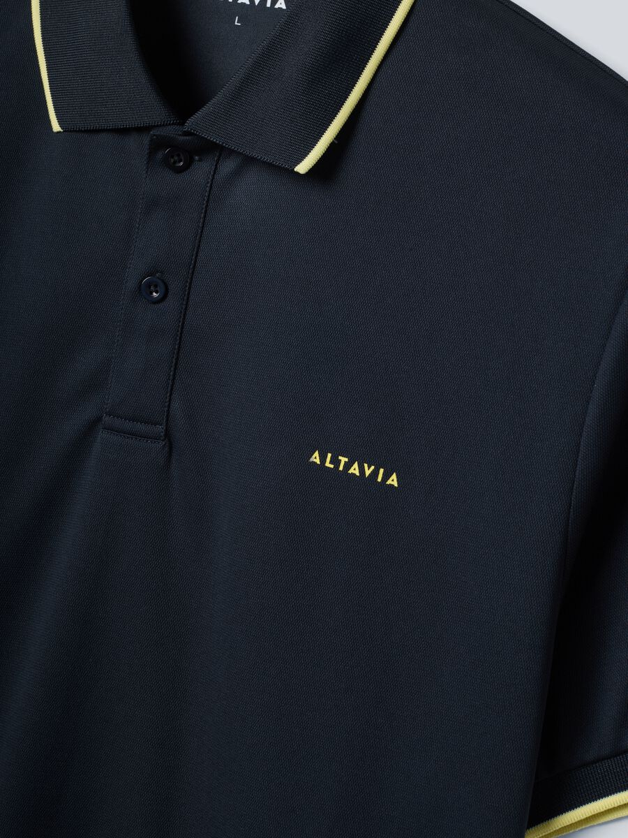 ALTAVIA COURT black sports polo in technical fabric_5
