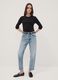 High-waisted pure cotton mom-fit denim jeans_0