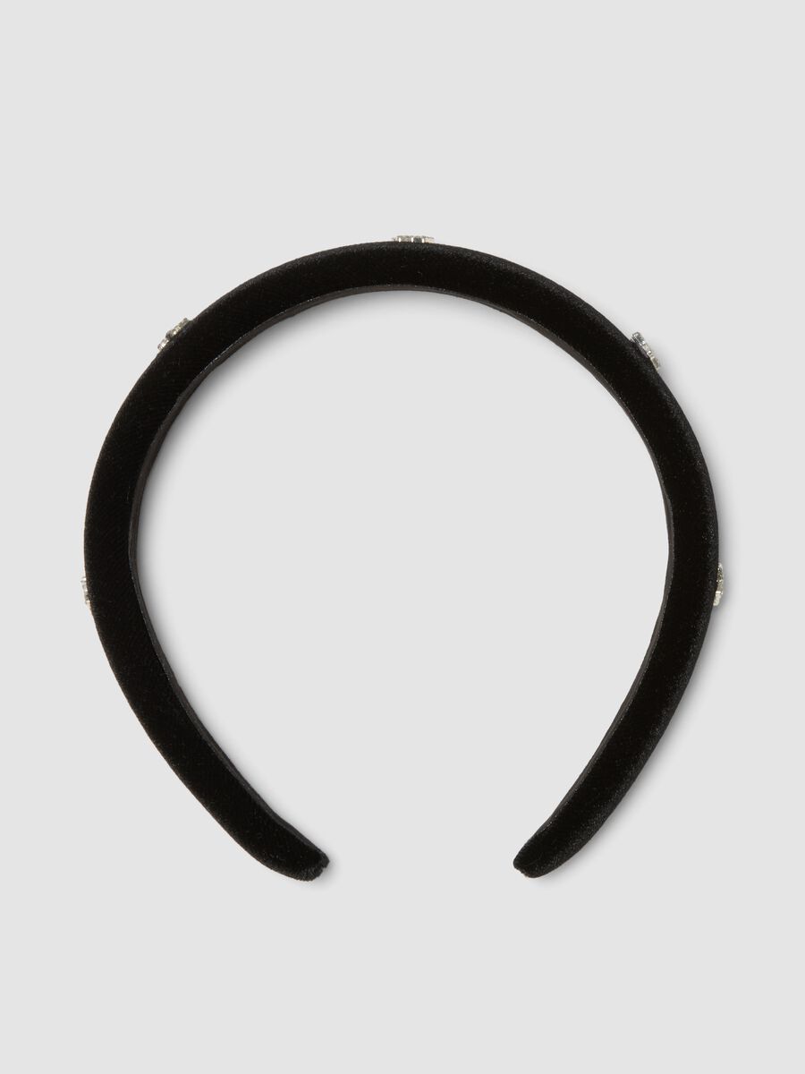Black headband with applied star details for girls_1