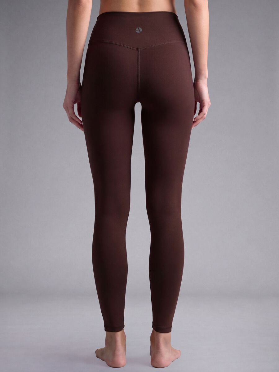 Brown high-waisted breathable stretch leggings ALTAVIA STUDIO_4
