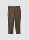 Brown regular-fit stretch cotton twill chino trousers_0