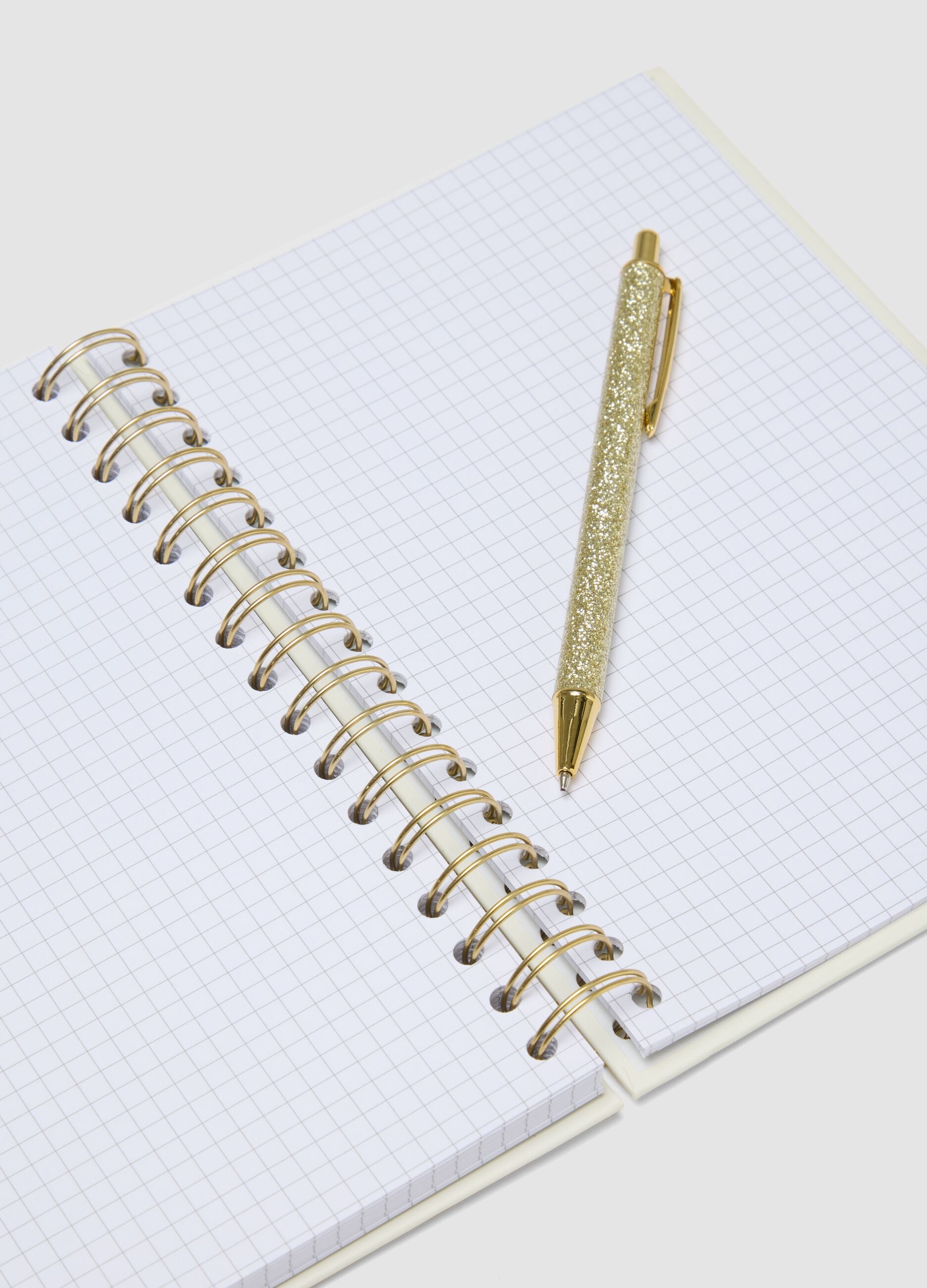 Multicolour notebook with glitter pen