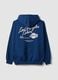 Blue cotton-blend hoodie with Lakers print_6