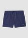 Blue swim shorts with drawstring waist_4