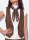 Brown stretch fabric gilet with studs, regular fit_2