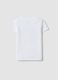 Girls' white pure cotton T-shirt with fruit print, regular fit_1