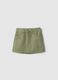 Girls' regular fit green cotton mini skirt with decorations_0