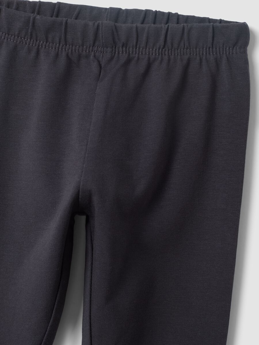 Girls&rsquo; black organic cotton-blend slim-fit leggings_2