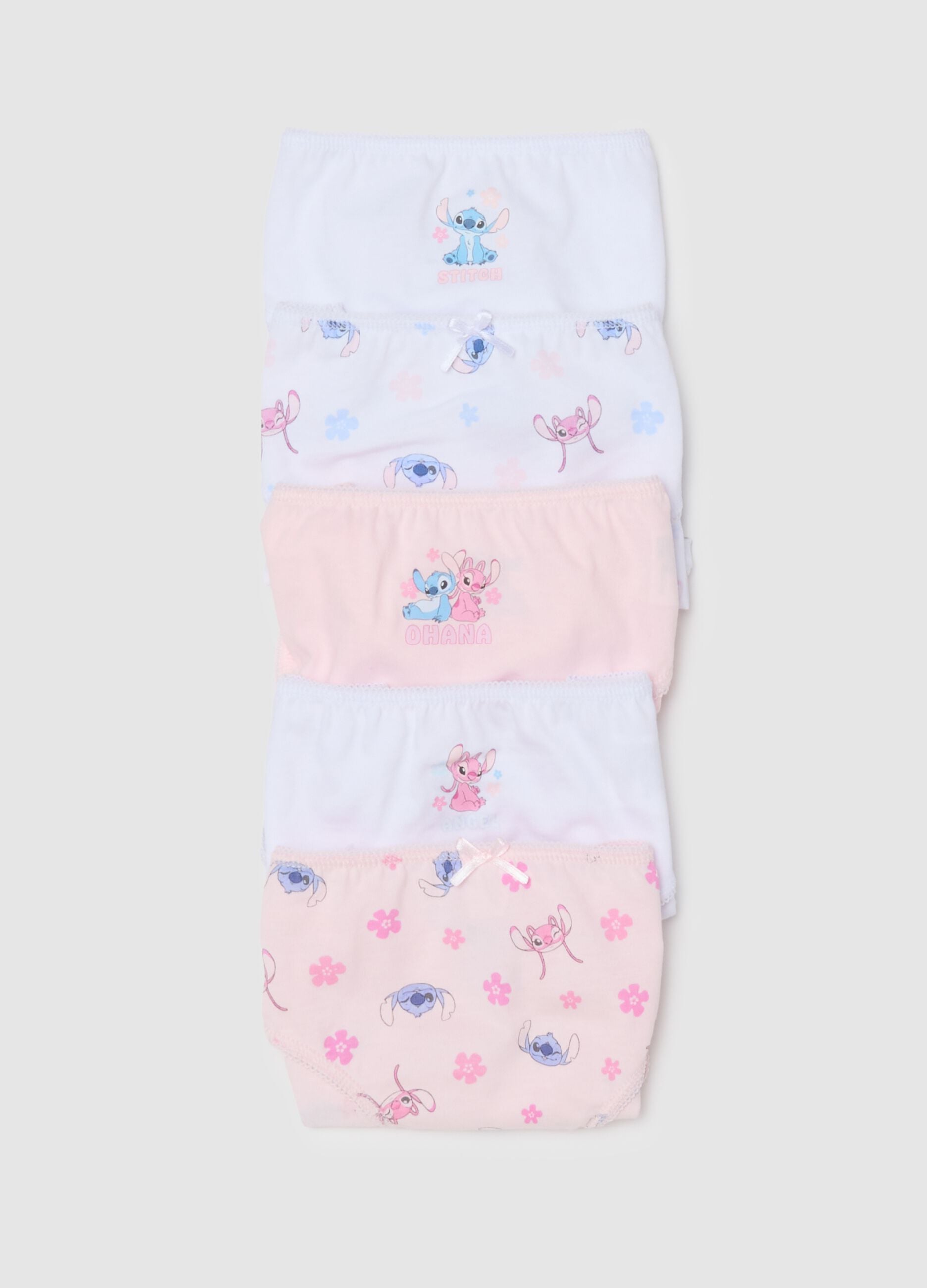Multipack slip multicolor da bambina in puro cotone regular fit