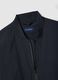 Blue regular fit bomber jacket with full zip_5