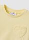 Yellow stretchy cotton girl's t-shirt regular fit with heart_2