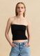 Black pure cotton bandeau knit top_2