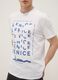 White pure cotton T-shirt with front print, regular fit_2