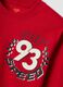 Red pure cotton crew-neck T-shirt with Top Speed print_2