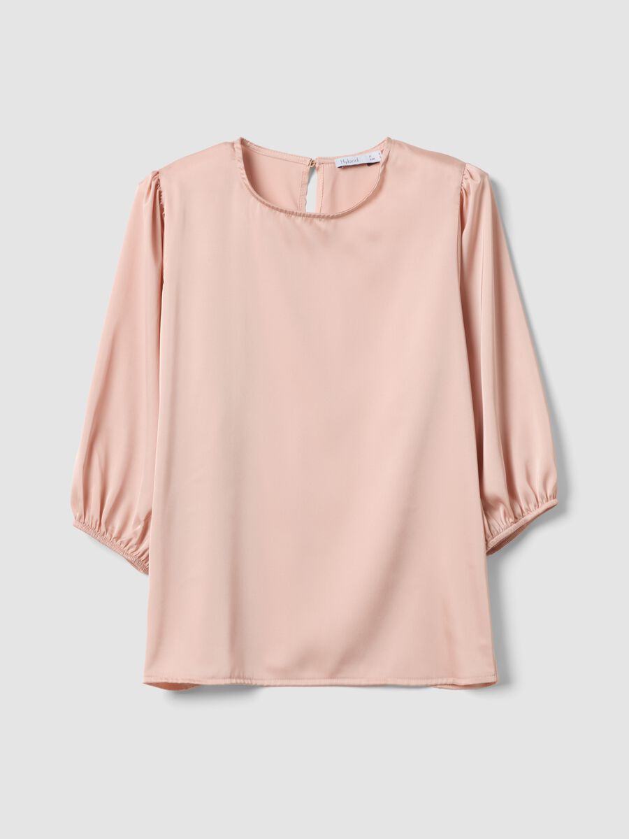 Pink long-sleeve regular fit top with teardrop closure_4