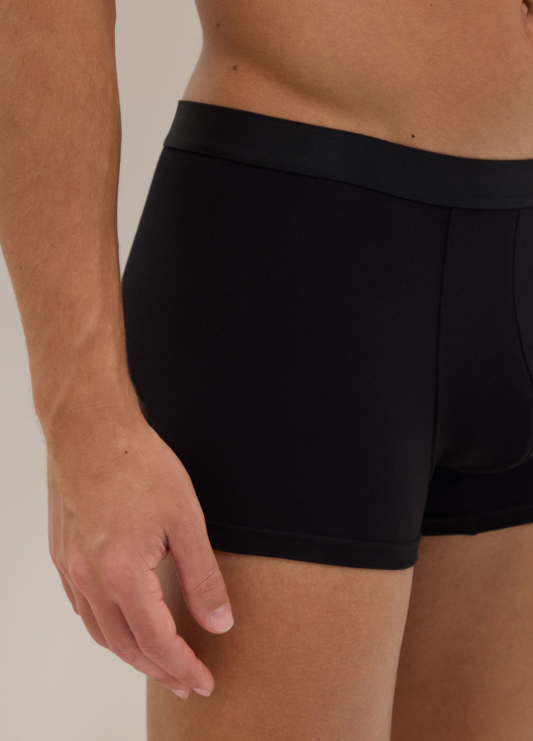 Multipack boxer neri in cotone organico elasticizzato regular fit