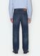 Blue pure-cotton flared denim jeans_2