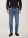 Blue denim jeans in pure cotton, regular fit_1