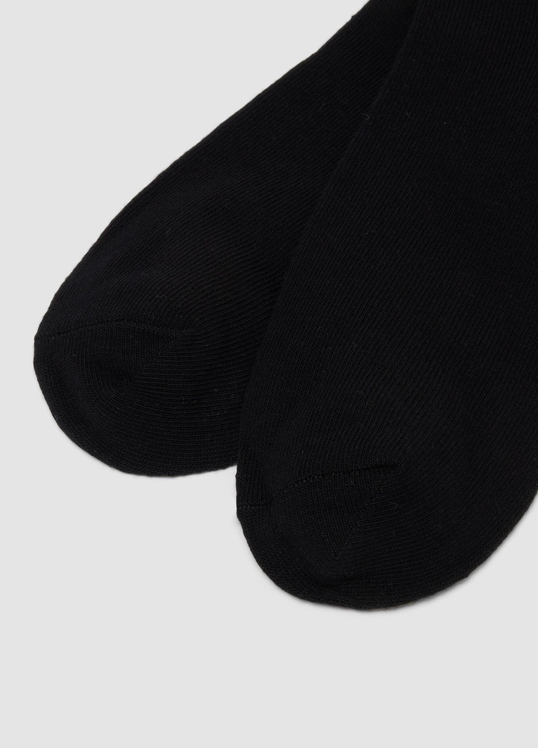 3-pack of black ankle socks in stretch organic cotton