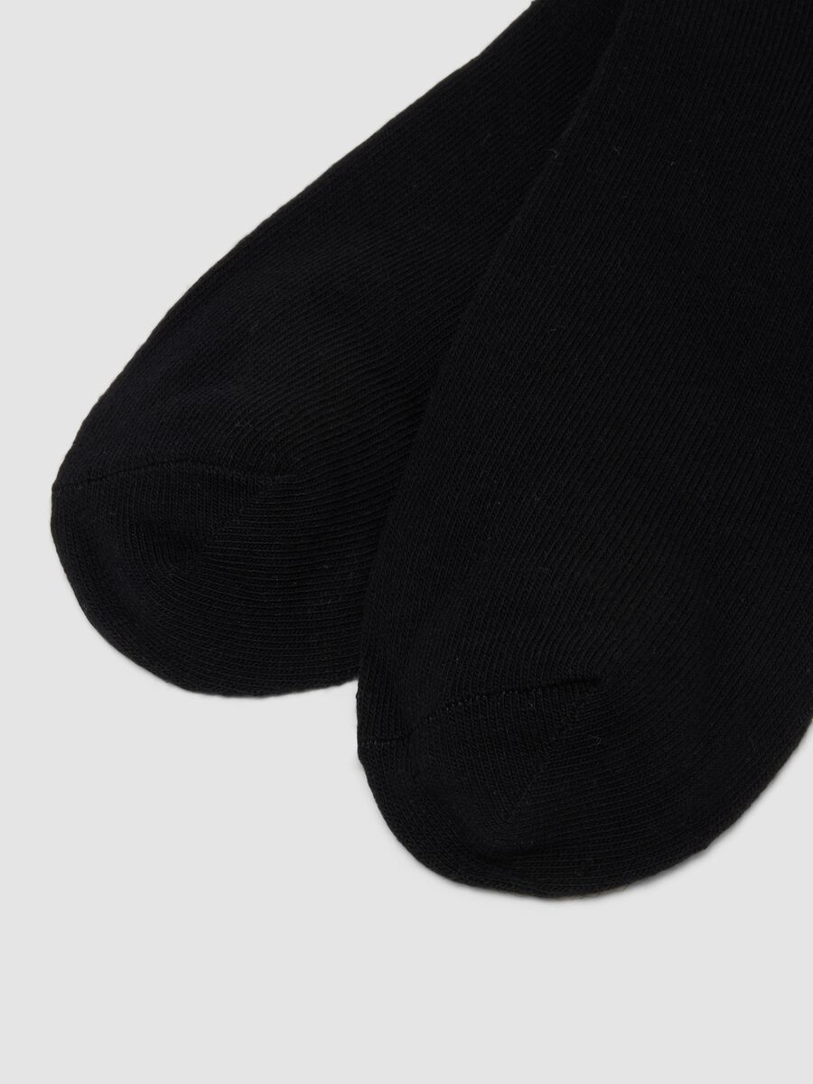 Tripack di calze alla caviglia nere in cotone organico elasticizzato_2