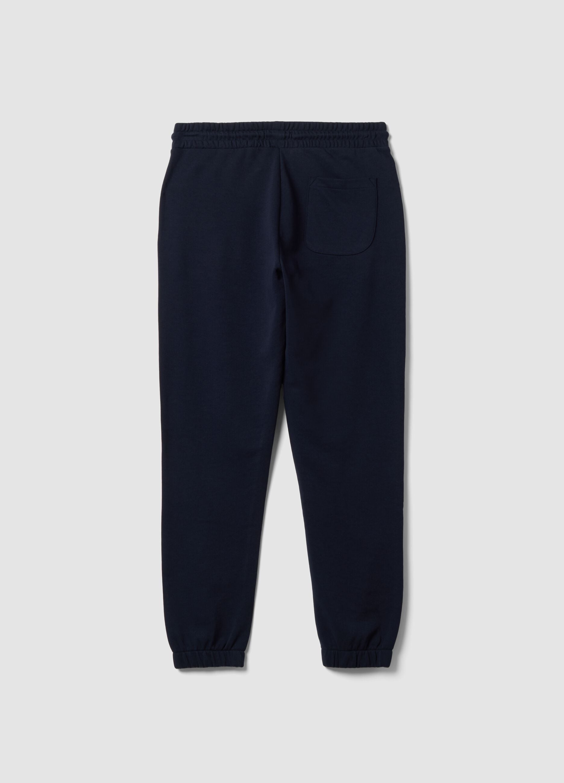 Blue cotton-blend joggers, regular fit