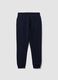 Blue cotton-blend joggers, regular fit_1
