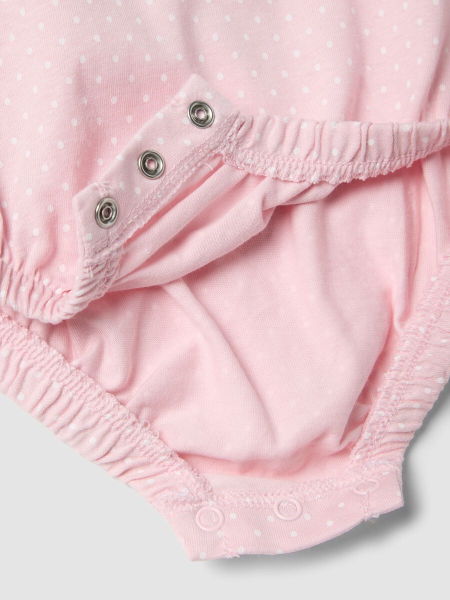 Short-sleeve pink bodysuit in organic cotton_3