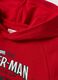 Red oversized hooded cotton-blend sweatshirt with MARVEL Spider-Man print for boys_2