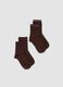 2-pack of brown organic cotton-blend socks with pattern_0