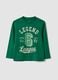Green crew-neck T-shirt in pure organic cotton_0