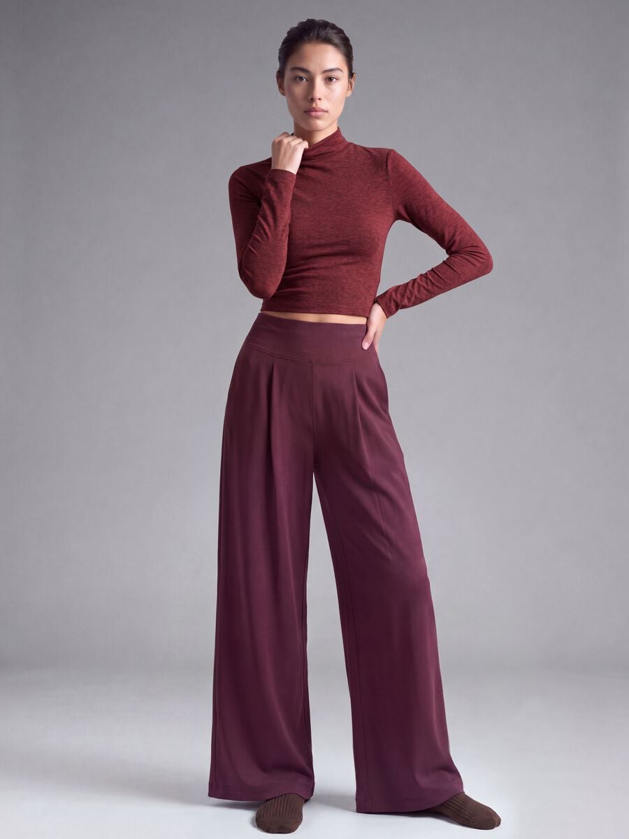 Purple wide-leg stretch sports trousers ALTAVIA STUDIO_0