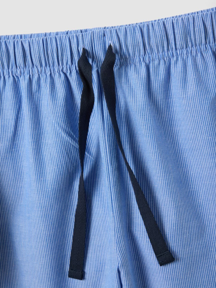 Brown striped organic cotton pyjamas, regular fit_5