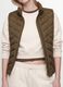 Green Ultralight Quilted Gilet with Zip and High Neck_3