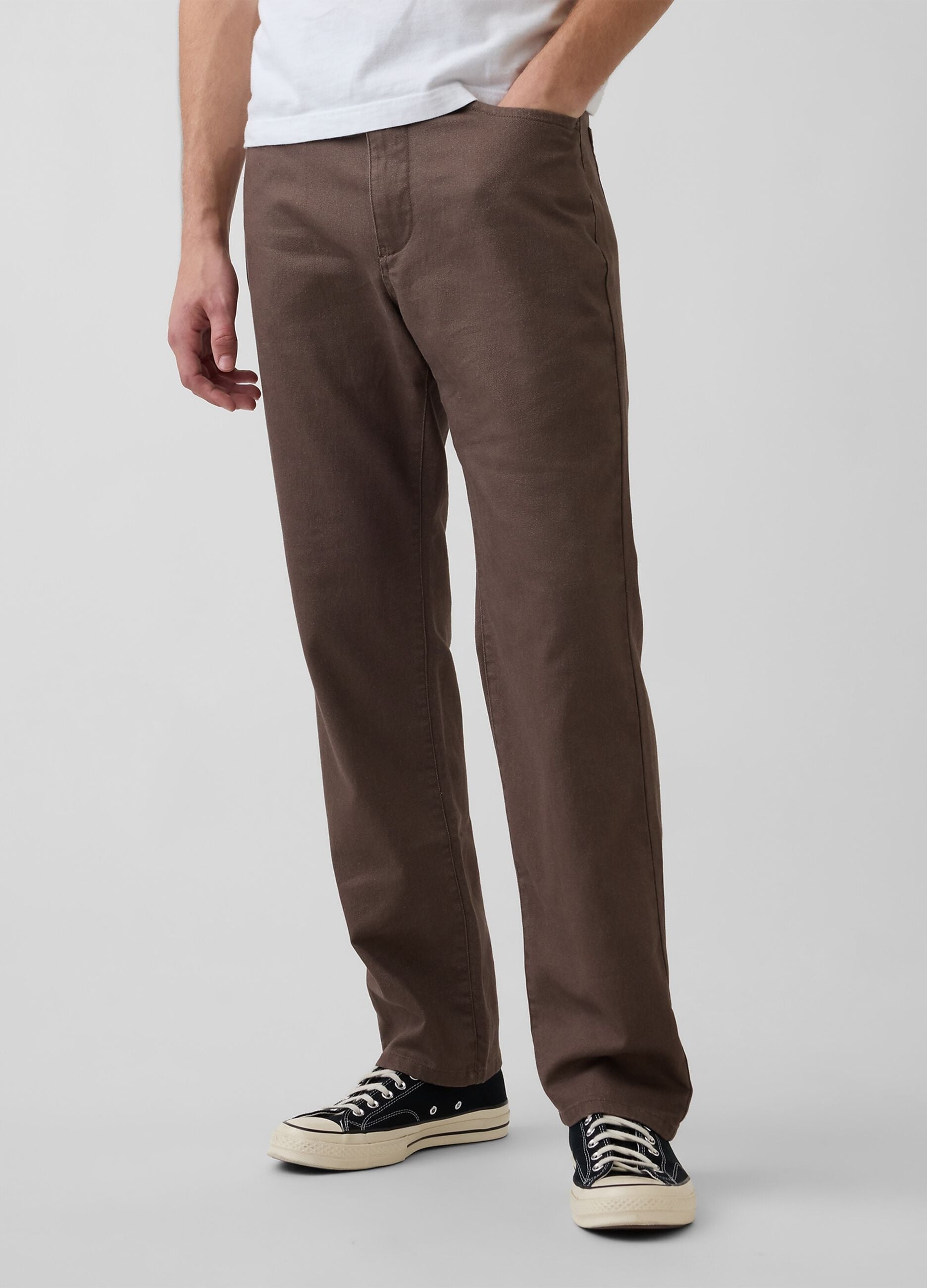 Linen and cotton blend trousers