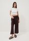 White ribbed fitted T-shirt in stretch cotton_1