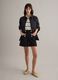 Black oversized cotton blend jacket with hidden closure_2