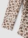 Beige stretch cotton leggings with animal print_3