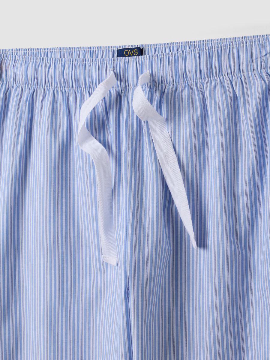 Blue striped organic cotton pyjama trousers_6