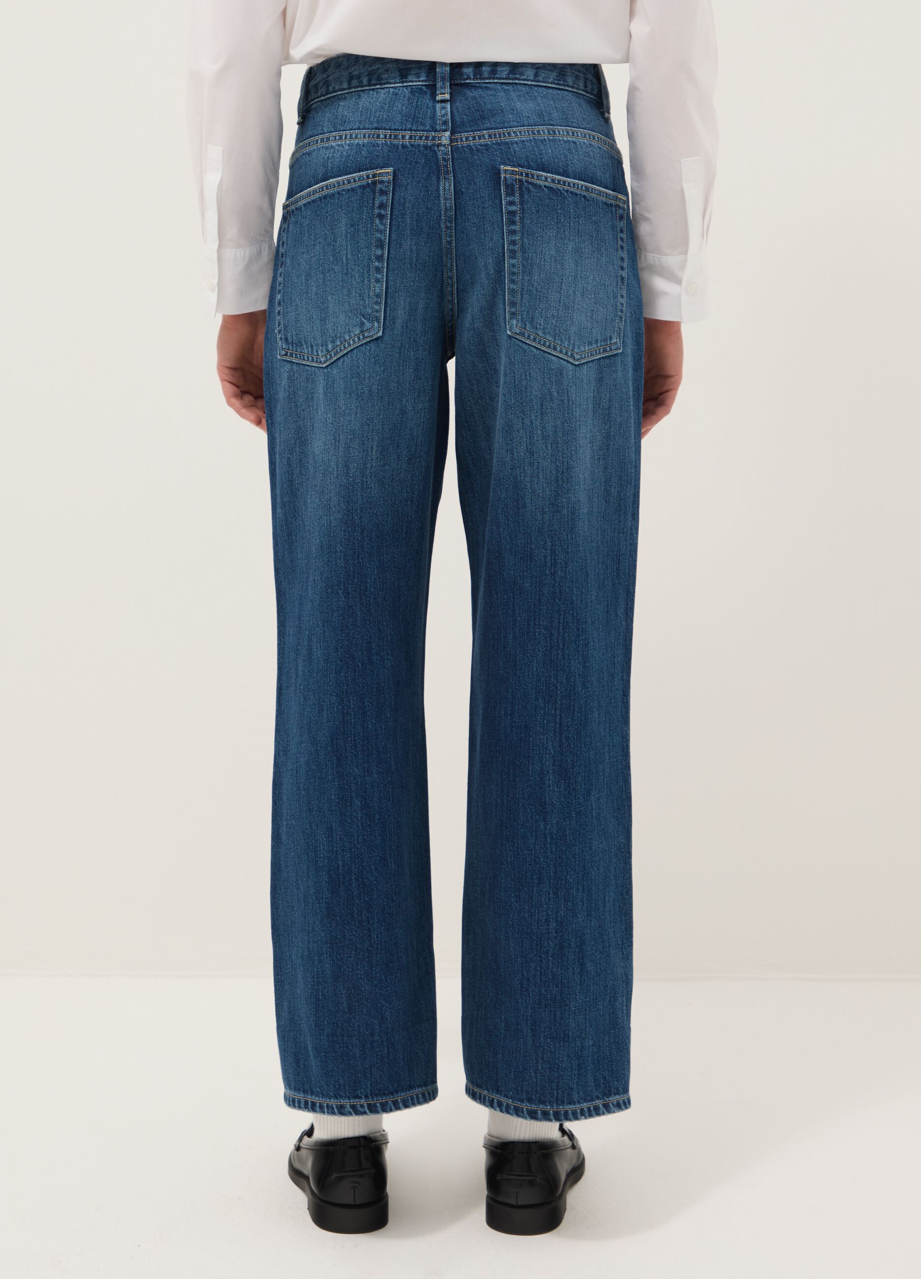Pure Cotton Blue Baggy Fit Jeans
