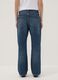 Dark blue pure cotton straight-fit jeans_3