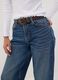 Dark blue pure cotton denim barrel-fit jeans_3