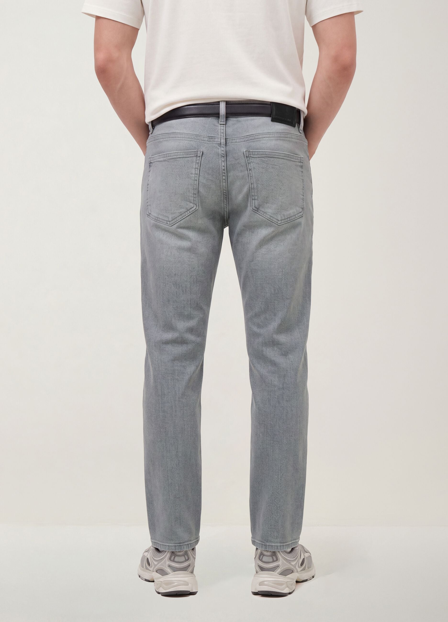 Grey stretch cotton jeans