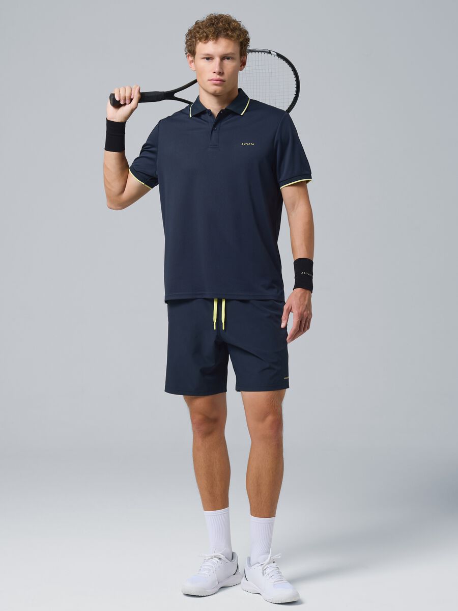 ALTAVIA COURT black sports polo in technical fabric_0