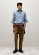 Oxford cotton shirt with button-down collar_0