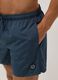 Blue swim shorts with elasticated waistband and drawstring_3