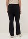 Black stretch cotton flare leggings_2